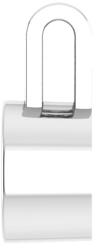 Pakabukas „Solitaire“ 585 Baltojo Aukso Round 6mm (3)