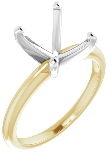 Sužadėtuvių Žiedas „Solitaire“ 750 Geltonojo Aukso Ir 950 Platinos Oval 11mm x 9mm (1)