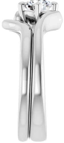 Sužadėtuvių Žiedas „Solitaire“ 585 Baltojo Aukso Round 5.2mm (9)