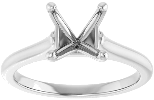 Sužadėtuvių Žiedas „Solitaire“ 585 Baltojo Aukso Round 8mm (3)