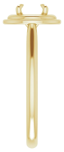 14K Yellow 5.8 mm Round Solitaire Engagement Ring Mounting (4)