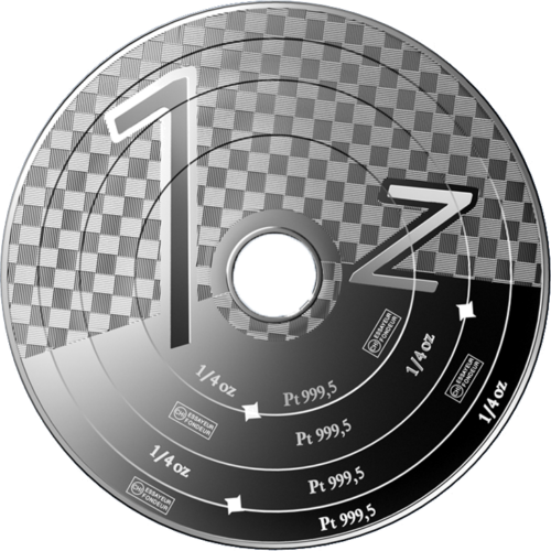 1 oz Armillary Platininis Round luitas Valcambi (5)