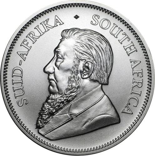 1 oz Крюгерранд 2021 Южная Африка серебряная монета (1)
