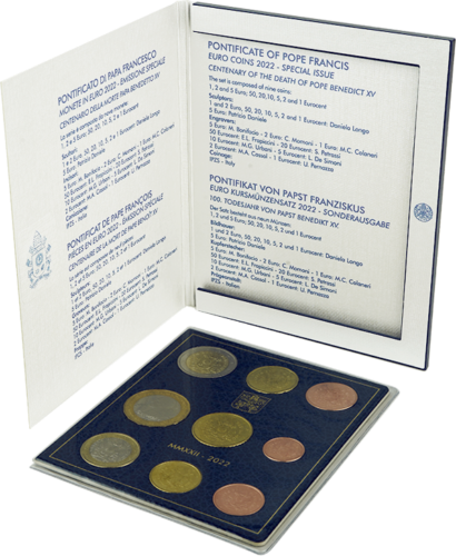 2022 Vatican BU Euro Coin Set with 5 euro coin (4)