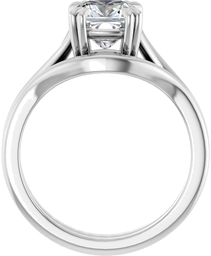 Platinum 7 mm Cushion Solitaire Engagement Ring Mounting (7)