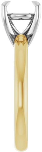 Sužadėtuvių Žiedas „Solitaire“ 585 Baltojo Ir Geltonojo Aukso Round 8.2mm (4)