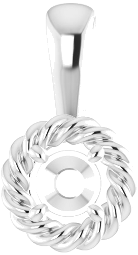 Pakabukas „Rope“ 585 Baltojo Aukso Round 4.1mm (1)