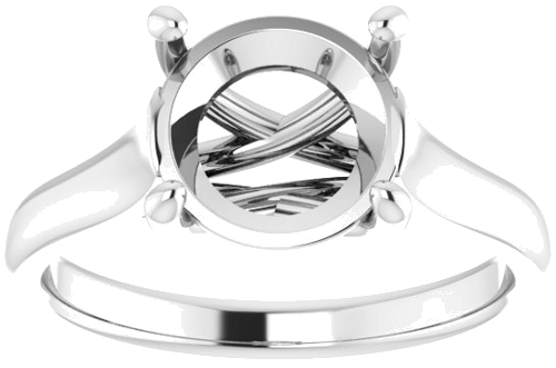 Sužadėtuvių Žiedas „Solitaire“ 585 Baltojo Aukso Round 9mm (3)