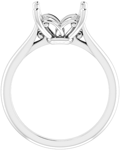 Sužadėtuvių Žiedas „Solitaire“ 585 Baltojo Aukso Square 8mm (2)