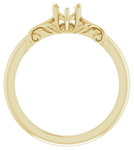 Sužadėtuvių Žiedas „Solitaire“ 585 Geltonojo Aukso Heart Shape 5mm (2)