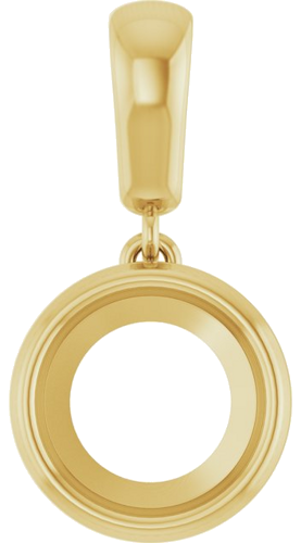 14K Yellow  8 mm Round Pendant Mounting (1)