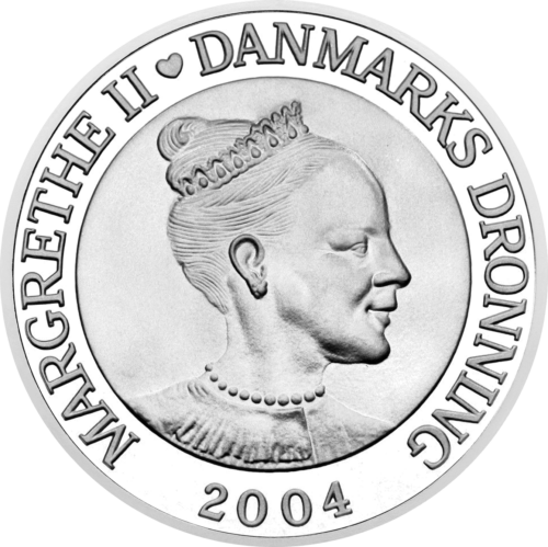 200 крон Свадьба кронпринца 2004 Королевство Дания серебряная монета (2)