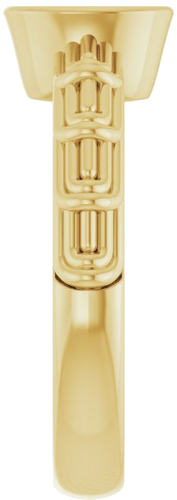 14K Yellow 7 x 5 mm Oval Solitaire Engagement Ring Mounting (4)