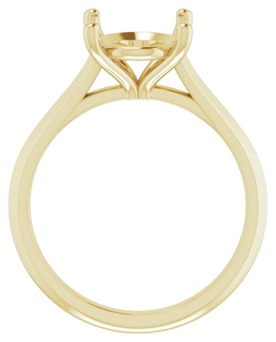 Sužadėtuvių Žiedas „Solitaire“ 585 Geltonojo Aukso Oval 11mm x 9mm (2)