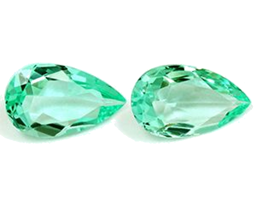 1.5 carat GREEN Pear Smaragdas (1)