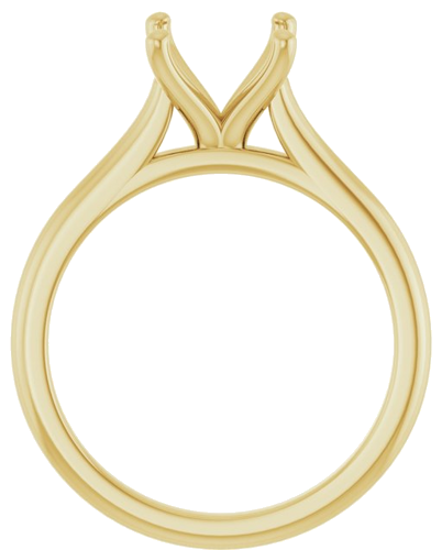14K Yellow 8.2 mm Round Solitaire Engagement Ring Mounting (2)