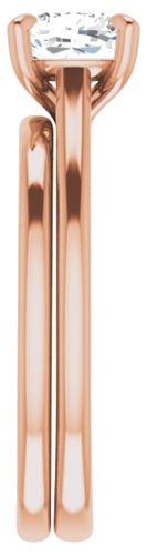 Sužadėtuvių Žiedas „Solitaire“ 585 Rožinis Aukso Cushion 6mm (9)