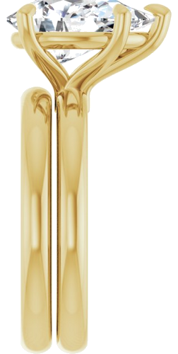 14K Yellow 12x8 mm Pear Solitaire Engagement Ring Mounting (9)