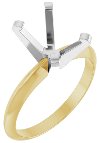 Sužadėtuvių Žiedas „Solitaire“ 585 Baltojo Ir Geltonojo Aukso Emerald 8.5mm x 6.5mm (1)