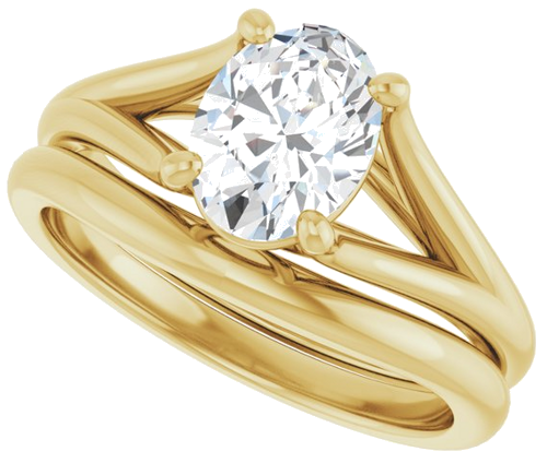 Sužadėtuvių Žiedas „Solitaire“ 14k yellow gold Oval 8mm x 6mm (10)