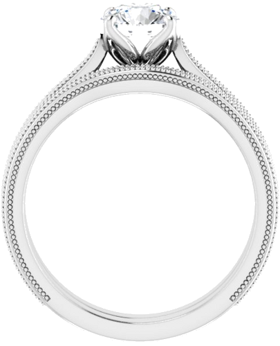 Sužadėtuvių Žiedas „Solitaire“ 950 Platinos Round 6mm (7)