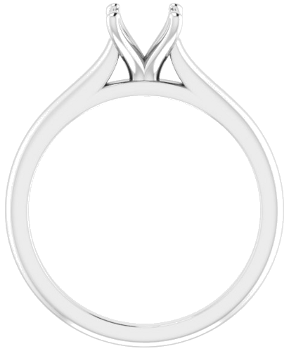 14K White 6 mm Round Solitaire Engagement Ring Mounting (2)