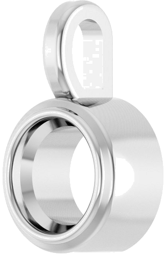 Sterling Silver 4 mm Round Bezel-Set Pendant Mounting (2)