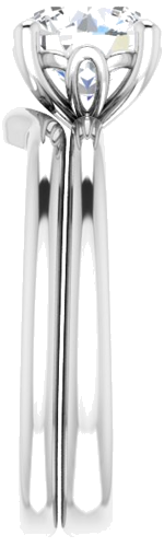 14K White 7.4 mm Round Solitaire Engagement Ring Mounting (9)