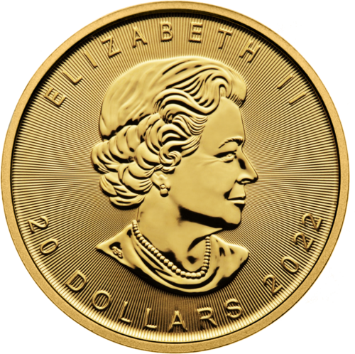 1/2 oz Klevo lapas 2022 Kanada auksinė moneta (2)