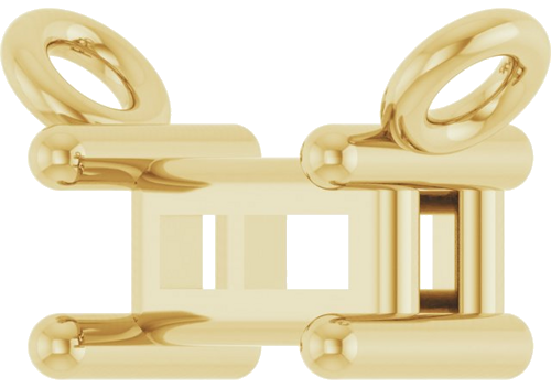 14K Yellow 4x2 mm Straight Baguette Solitaire Necklace Center (2)