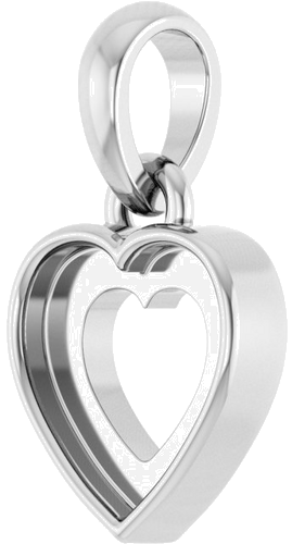 Sterling Silver 6 mm Heart Cabochon Pendant Mounting (2)