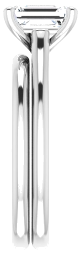 14K White 7x5 mm Emerald Solitaire Engagement Ring Mounting (9)