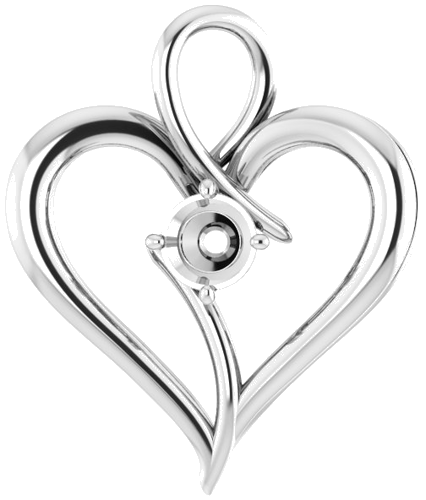 Sterling Silver  4.1 mm Round Pendant Mounting (1)