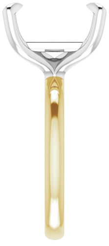 Sužadėtuvių Žiedas „Solitaire“ 585 Baltojo Ir Geltonojo Aukso Emerald 12mm x 10mm (4)