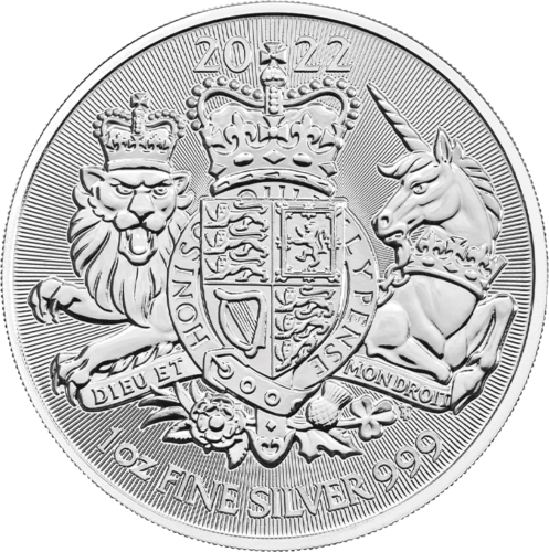 1 oz Karališkasis herbas (Royal Arms) 2022 JK sidabrinė moneta (1)