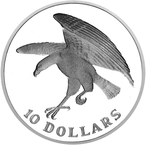 10 dolāri Ērglis (1972–1974) Singapūras sudraba monēta (1)