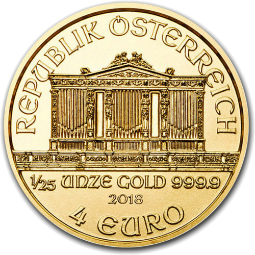 Австрия Златна монета от 1/25 унция Австрийска филхармония (Смесенаи години) (1)