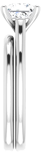 14K White 5.5 mm Square Solitaire Engagement Ring Mounting (9)