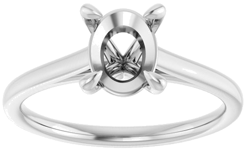 Sužadėtuvių Žiedas „Claw-Prong Solitaire“ 950 Platinos Oval 8mm x 6mm (3)
