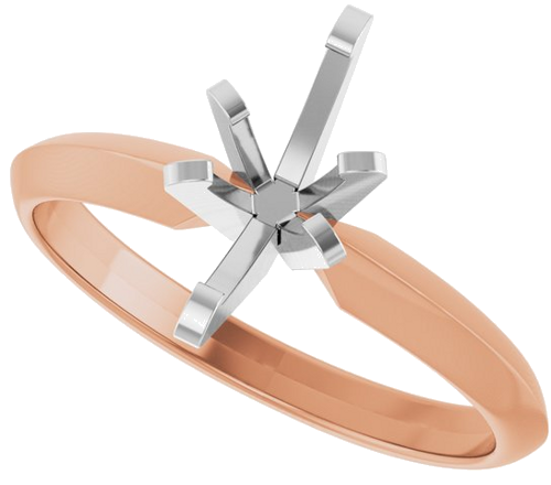 14K Rose White 8.5x4.5 mm Marquise Solitaire Engagement Ring Mounting (5)