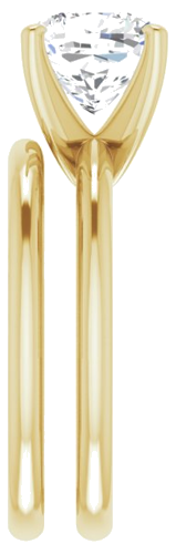 Sužadėtuvių Žiedas „Solitaire“ 585 Geltonojo Aukso Cushion 8mm (9)