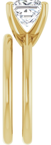 14K Yellow  7 mm Square Solitaire Engagement Ring Mounting (9)