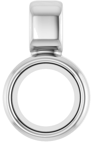 Sterling Silver 3 mm Round Bezel-Set Pendant Mounting (1)