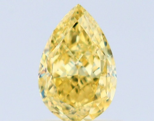 1.01 carat Fancy Intense Yellow-VS2 Natūralus Pear Deimantas (1)