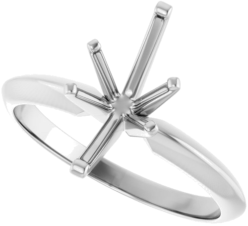 14K White Marquise 6-Prong Light Solitaire Engagement Ring Mounting (5)