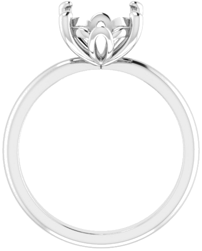 Sužadėtuvių Žiedas „Solitaire“ 585 Baltojo Aukso Oval 11mm x 9mm (2)