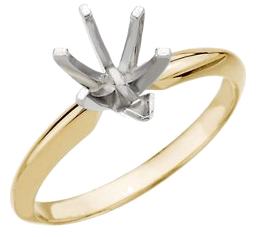 Sužadėtuvių Žiedas „6-Prong V-End Solitaire“ 585 Baltojo Ir Geltonojo Aukso Pear Shape 10mm x 6mm (1)
