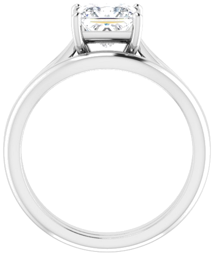 Sužadėtuvių Žiedas „Solitaire“ 585 Baltojo Aukso Square 6mm (7)