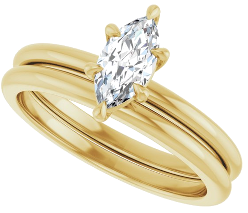 14K Yellow 8x4 mm Marquise Solitaire Engagement Ring Mounting (10)