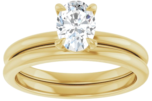 14K Yellow 7x5 mm Oval Solitaire Engagement Ring Mounting (8)